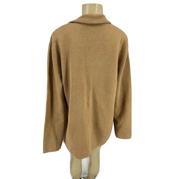 J. Crew Plus Size XXL Cecile Relaxed Sweater Blazer Jacket Khaki Knit PS18 - Picture 4 of 11